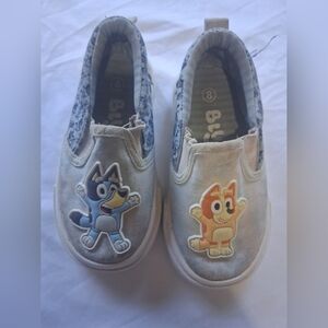 Bluey And Bingo Slip-On Sneakers - Blue and White